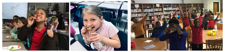three images of kids participating in the LSU AgCenter program
