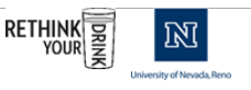 Rethink your drink logo and university of nevado, reno logo