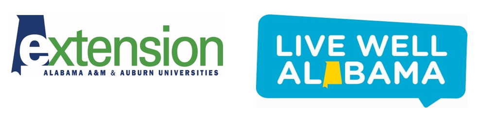 Extension Alabama A&M & Auburn Universities Logo & Live Well Alabama Logo