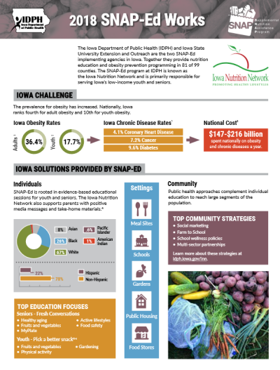2018 SNAP-Ed Works Iowa Nutrition Network Cover