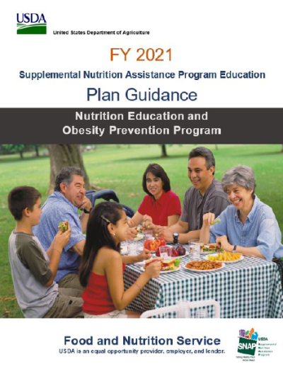 cover page of 2021 SNAP-Ed Plan Guidance