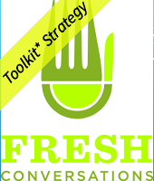 Fresh Conversations with an image of the top of a fork with Toolkit Strategy yellow banner