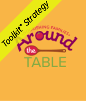 Around the Table nourishing famlies with yellow toolkit* strategy banner