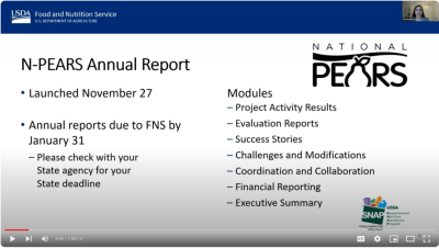 screenshot of annual report training intro slide