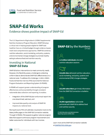 thumbnail of SNAP-Ed Works Fact sheet