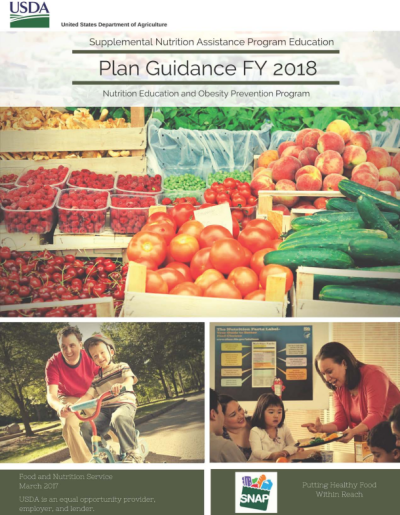 FY2018 SNAP-Ed plan guidance cover page