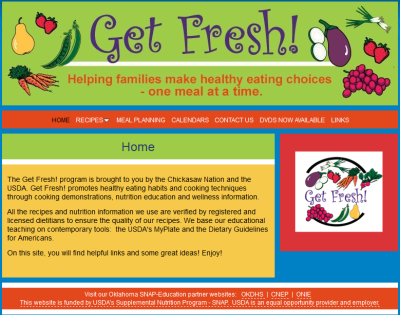 Get Fresh! screenshot of web page