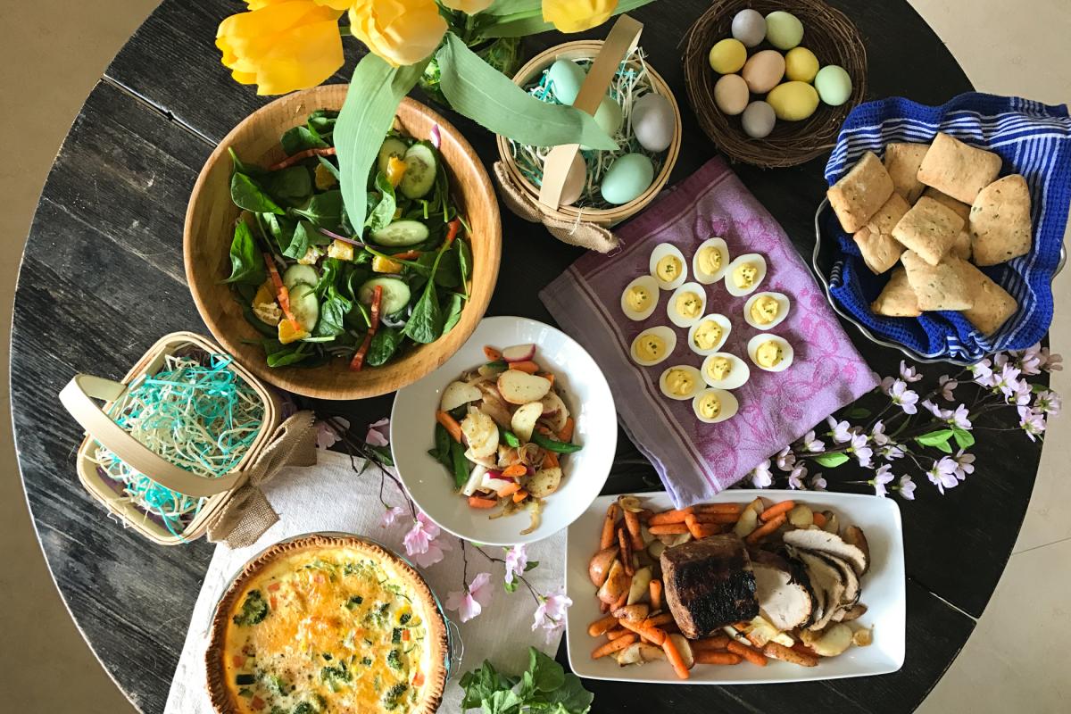easter food on a table