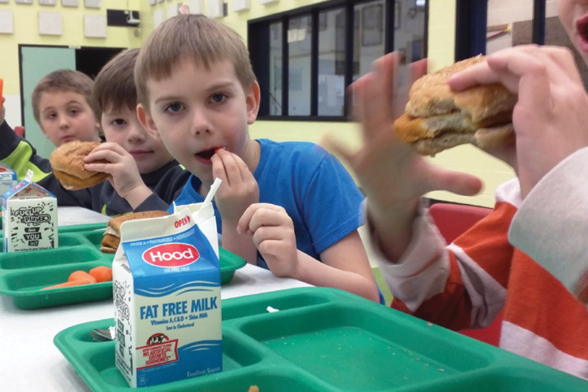 children eating lunch