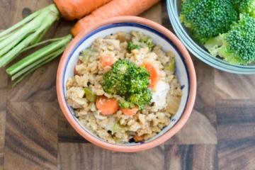 fried rice with broccoli and carrots