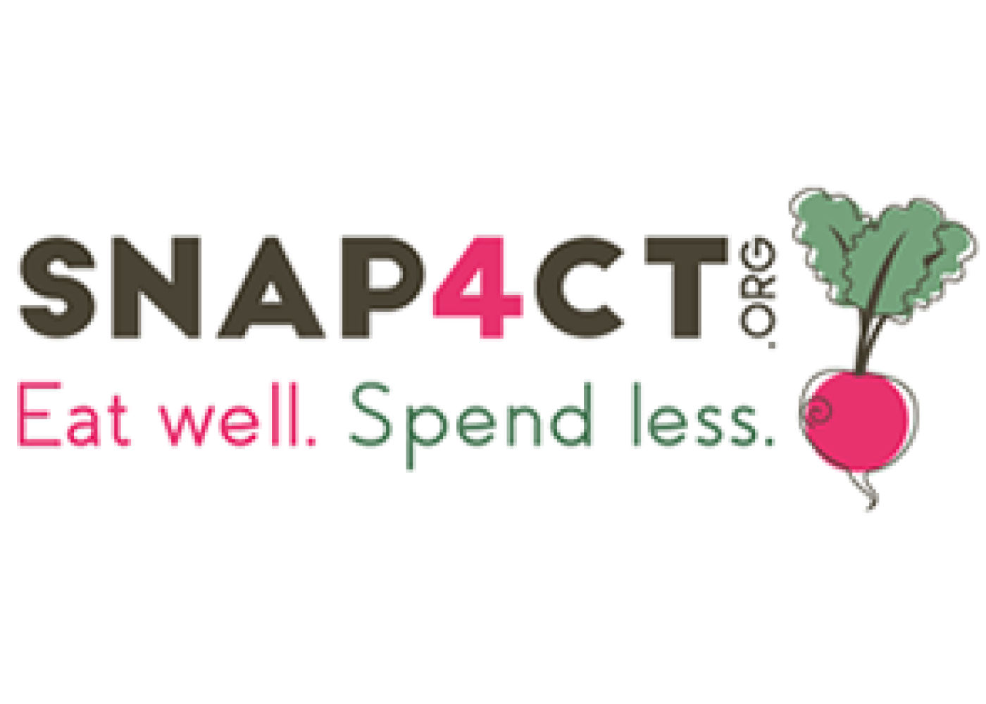 SNAP 4 CT .org Eat well. Spend less. drawing of a radish