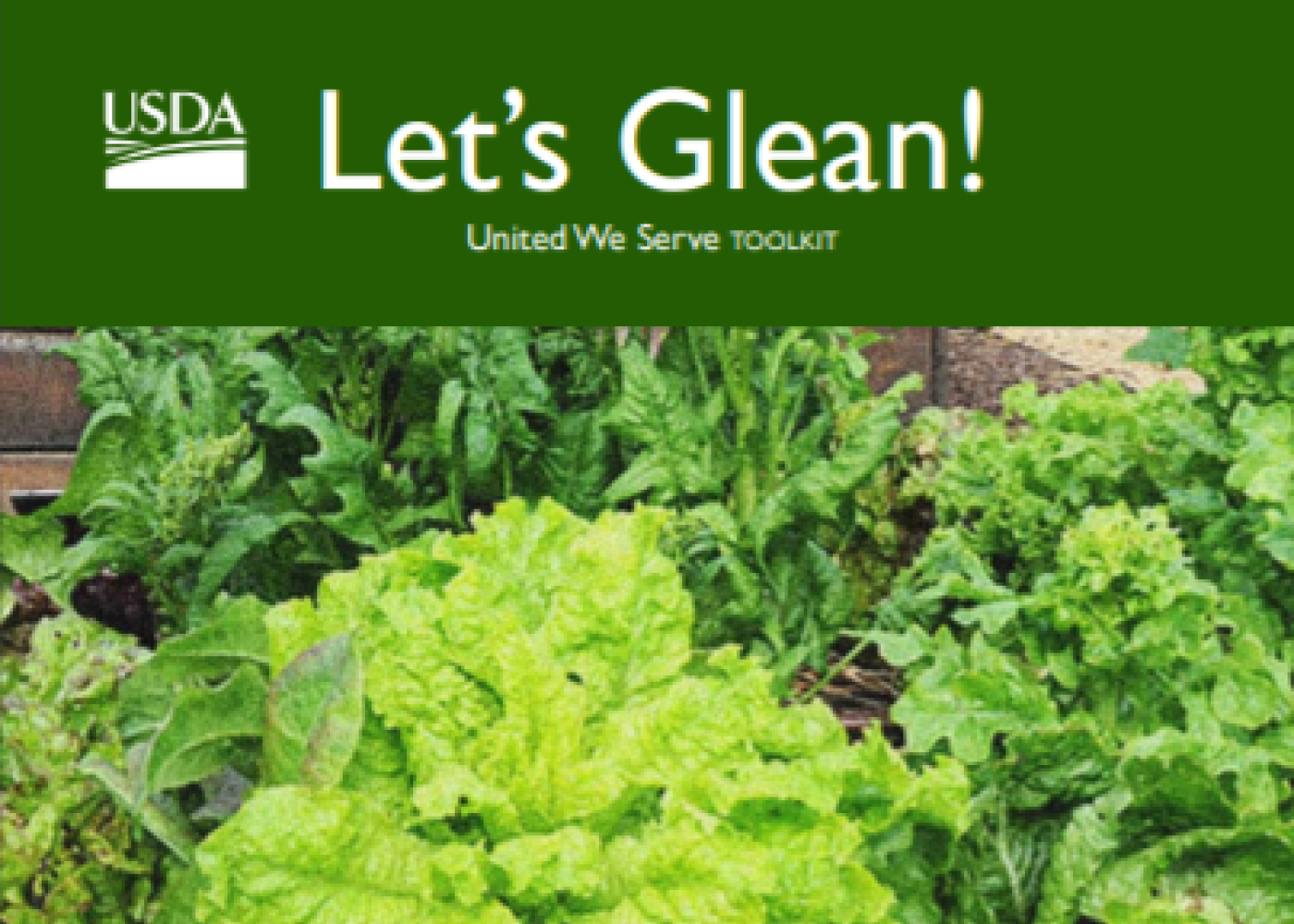 Let's Glean USDA Guide with lettuce