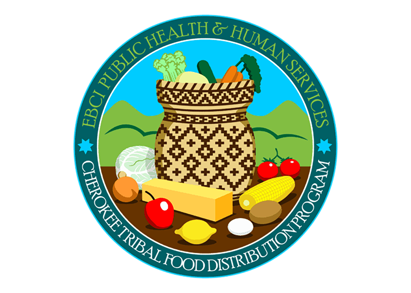 Cherokee Tribal Food Distribution emblem