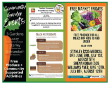 Community Garden Events - Free Market Fridays advertisement